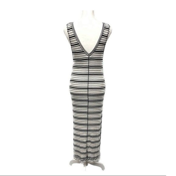 Free People Beachy Keen Duster Cover Up SIZE SMALL Stripe Zip Y2K Maxi Vest $98 - Picture 5 of 10